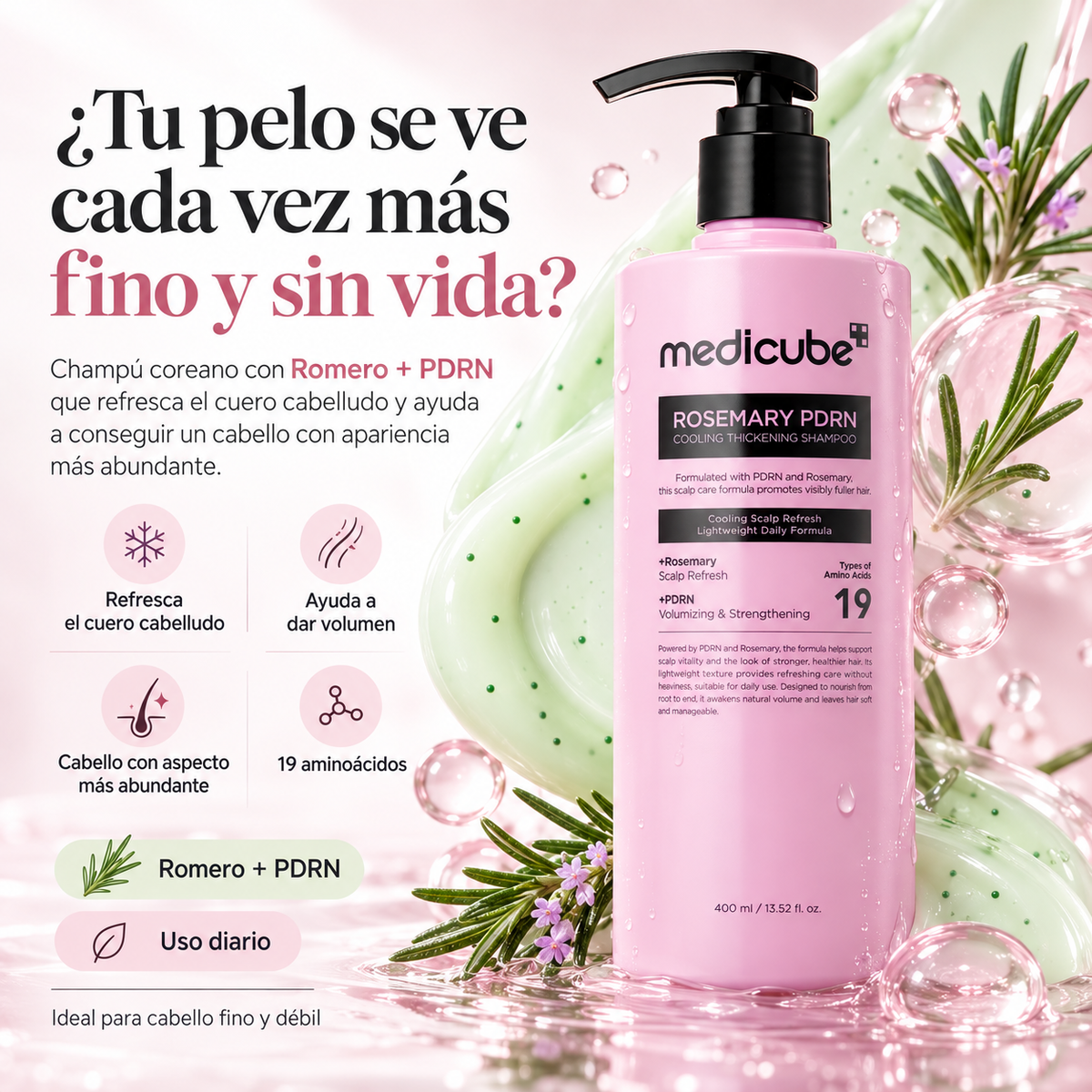Champú Medicube Rosemary PDRN